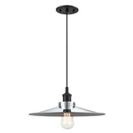 Bulstrodes Workshop Shade Pendant - Black / Chrome