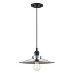 Bulstrodes Workshop Shade Pendant - Black / Chrome