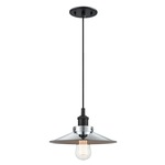 Bulstrodes Workshop Shade Pendant - Chrome / Black