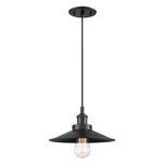 Bulstrodes Workshop Shade Pendant - Black / Black