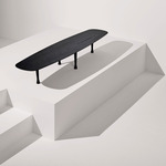 Mesa Unica Long Coffee Table - Black Stained Ash