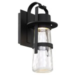 Balthus Outdoor Wall Light - Black / Clear