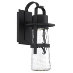 Balthus Outdoor Wall Light - Black / Clear