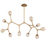 Catalyst Chandelier - Aged Brass / Clear