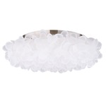 Fluffy Flush Mount - Brushed Nickel / White