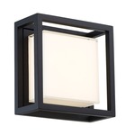 Framed Outdoor Wall Light - Black / White
