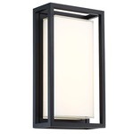 Framed Outdoor Wall Light - Black / White