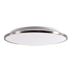 Puck Ceiling / Wall Light Fixture - Brushed Nickel / White