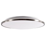 Puck Ceiling / Wall Light Fixture - Brushed Nickel / White