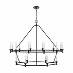 Keystone Chandelier - Aged Iron