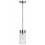 Garrett Pendant - Polished Nickel / Clear