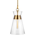 Atlantic Pendant - Burnished Brass / Clear