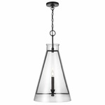 Keystone Pendant - Aged Iron / Clear