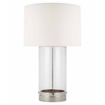 Garrett Table Lamp - Polished Nickel / White
