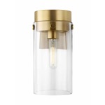 Garrett Wall Sconce - Burnished Brass / Clear