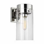 Garrett Wall Sconce - Polished Nickel / Clear