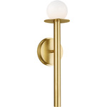 Nodes Wall Sconce - Burnished Brass / White