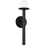 Nodes Wall Sconce - Midnight Black / White