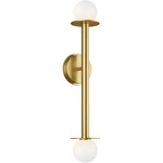 Nodes Wall Sconce - Burnished Brass / White