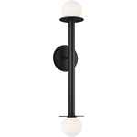 Nodes Wall Sconce - Midnight Black / White