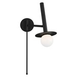 Nodes Pivot Wall Sconce - Midnight Black / Milk White