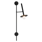 Nodes Pivot Wall Sconce - Midnight Black / Milk White