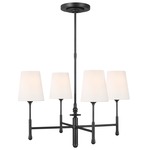 Capri Chandelier - Aged Iron / White Linen