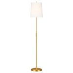 Beckham Floor Lamp - Burnished Brass / White Linen