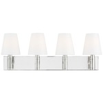 Beckham Classic Bathroom Vanity Light - Polished Nickel / Milk White