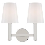 Logan Bathroom Vanity Light - Polished Nickel / Milk White