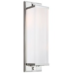 Logan Rectangular Wall Light - Polished Nickel / White