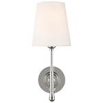 Capri Wall Light - Polished Nickel / White Linen