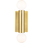 Beckham Modern Double Wall Sconce - Burnished Brass
