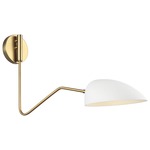 Jane Wall Light - Burnished Brass / Matte White