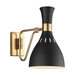 Joan Wall Sconce - Burnished Brass / Midnight Black