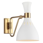 Joan Wall Sconce - Burnished Brass / Matte White