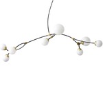Ivy Horizontal Pendant - Bronze / Satin Brass / Opal