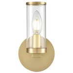 Revolve Wall Sconce - Natural Brass / Clear