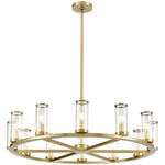 Revolve Chandelier - Natural Brass / Clear