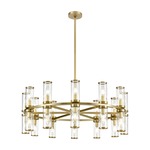 Revolve Chandelier - Natural Brass / Clear