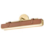 Valise Wall Sconce - Vintage Brass / Cognac Leather
