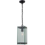 Bradgate Outdoor Pendant - Matte Black / Harvest Brass / Clear