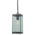 Bradgate Outdoor Pendant - Matte Black / Harvest Brass / Clear