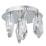 Doccia Ceiling Light Fixture - Chrome / Crystal