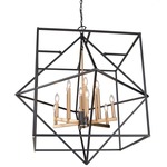 Roxton Chandelier - Harvest Brass / Matte Black