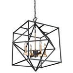 Roxton Chandelier - Harvest Brass / Matte Black