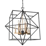 Roxton Chandelier - Harvest Brass / Matte Black