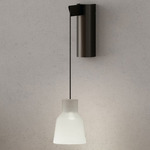 Drip/Drop Hanging Wall Sconce - Ebony Black / Opal Polycarbonate