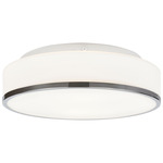 Aero Incandescent Ceiling Light - Chrome / Opal