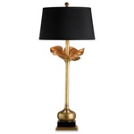 Metamorphosis Table Lamp - Antique Brass / Black Shantung